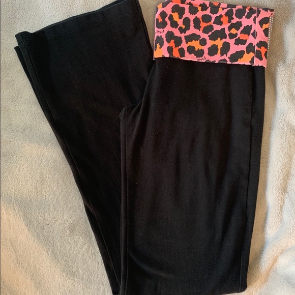 PINK Victoria's Secret Pants - Victoria Secret PINK fold down bootleg Yoga pants